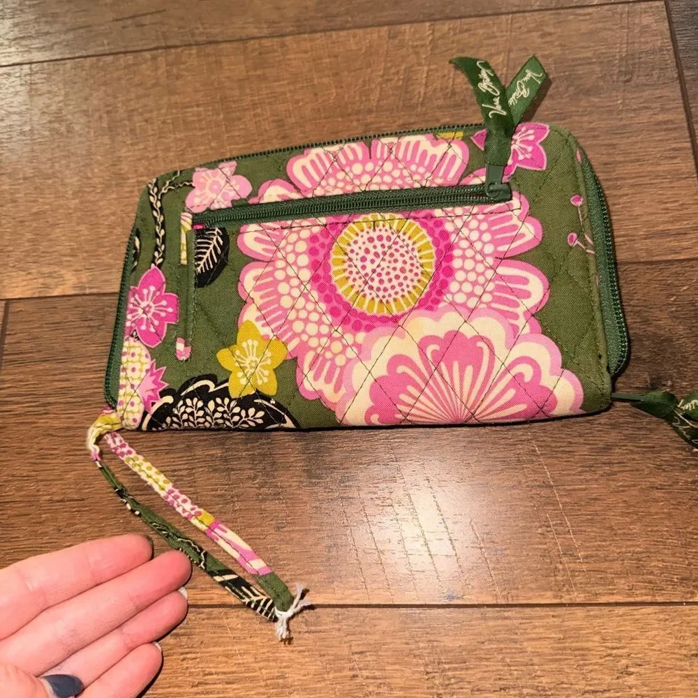 Vera Bradley Pink and Green Floral wallet